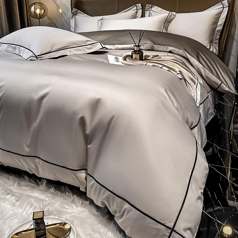 High-end 100-count pure cotton set, 465 cotton, four velvet pieces, 10 pieces, pure cotton bed sheet, quilt cover, autumn and winter bedding