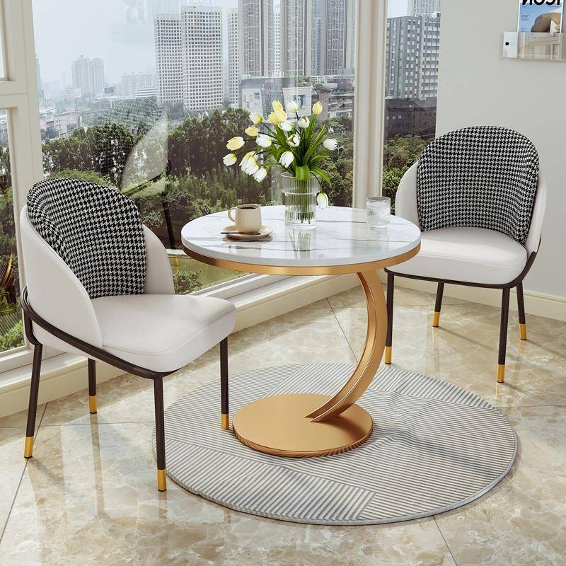 洽谈椅桌椅组一N873-TZ桌二网轻奢室内喝茶桌椅套装接待合阳台休 - 图0