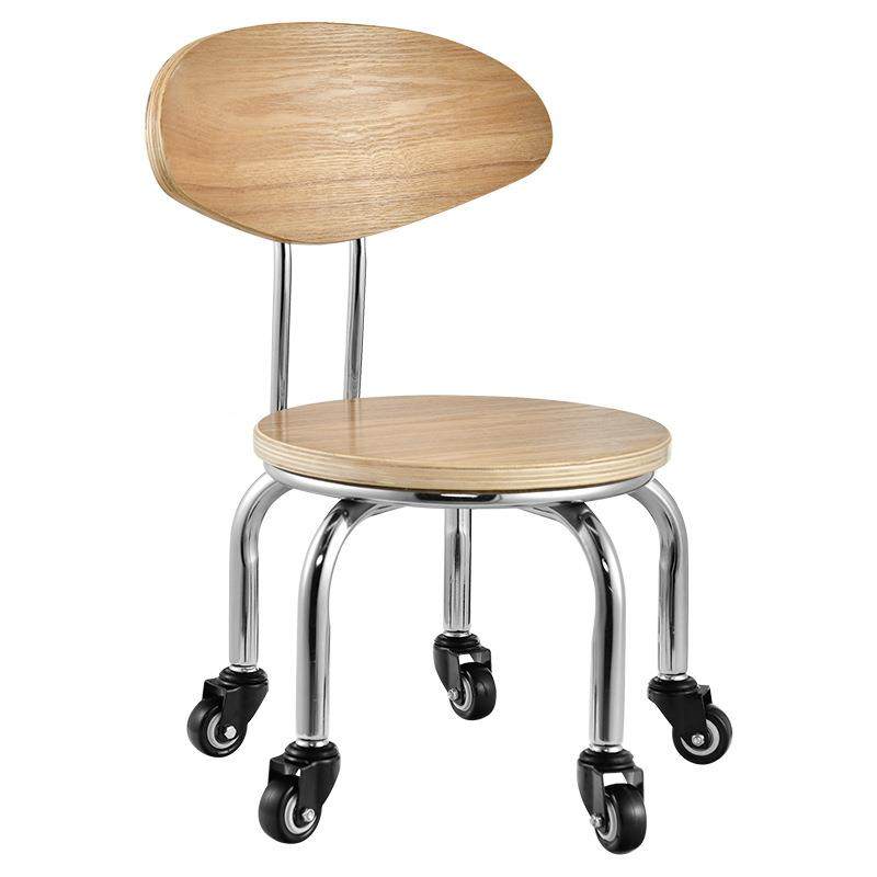 实移动现代带轮木小凳矮凳HNB简约滑轮凳子凳椅皮沙圆发凳修脚凳,淘宝优惠券,粉丝福利购,淘宝优惠卷