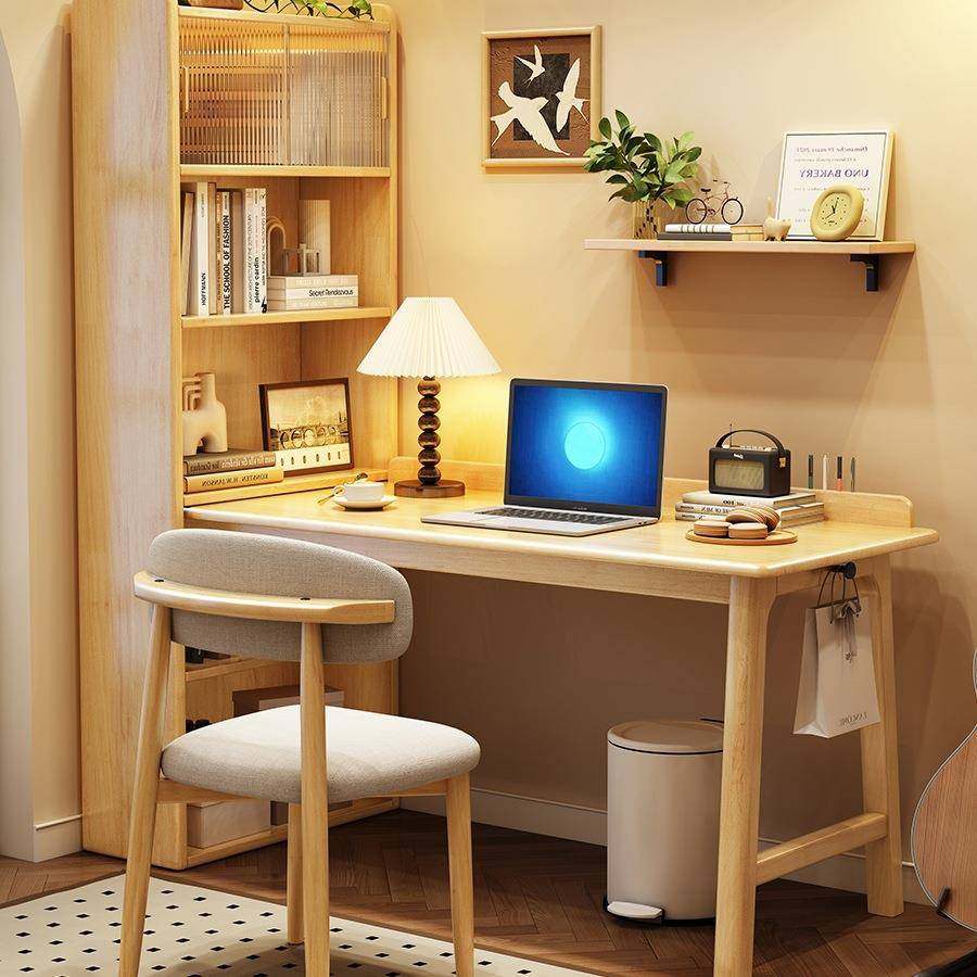 实木转角书桌书架一体桌书柜组电合学习桌生180用脑桌家拐学角工,淘宝优惠券,粉丝福利购,淘宝优惠卷