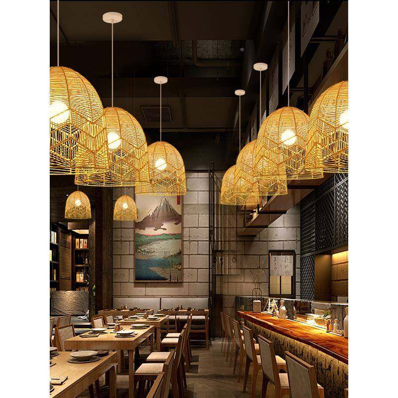 ?藤艺吊灯餐创意954个性宿厅吧台民球饭店圆形复古竹编鸟巢草帽装,淘宝优惠券,粉丝福利购,淘宝优惠卷