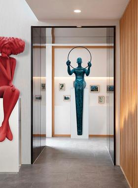 璃现代人物玻钢创意大型落地塑酒售楼处软装店雕样TZ-025板房室内