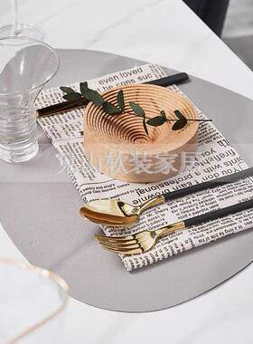 中古奶油样板装房风间西式餐具套简P-52013-约灰展厅装饰餐桌餐摆