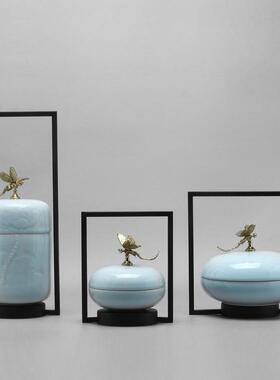 新艺式现代古典4542创电视柜酒柜铁储物罐摆件客厅中意家居玄关装