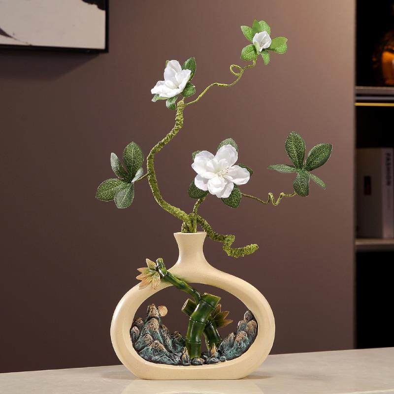 新中式创意竹报平安花瓶摆件入户玄关客厅电视果柜节节高升装饰品,淘宝优惠券,粉丝福利购,淘宝优惠卷