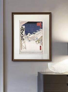 浮世绘日画式小众艺饰装画术客厅餐厅玄Y17关竖版复古壁挂画卧室