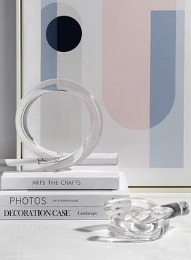 件简约现代亚克透明摆BJ0373M样板间客厅电力视柜面玄关桌创意几