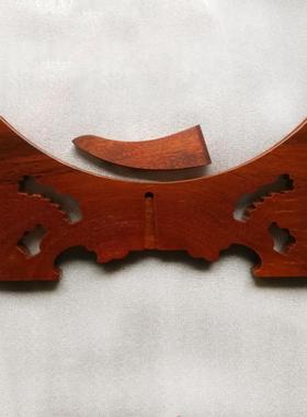 双5龙头支架头龙架盘子支实木底架座陶瓷装饰盘