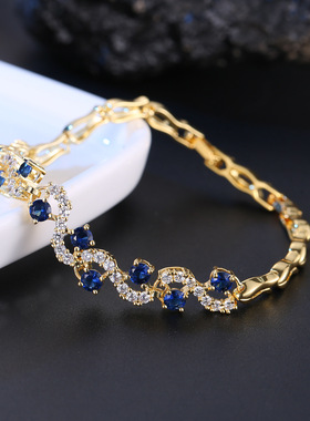 新款饰品时尚大钻手链闪亮锆石手链 欧美风格跨境 几何风