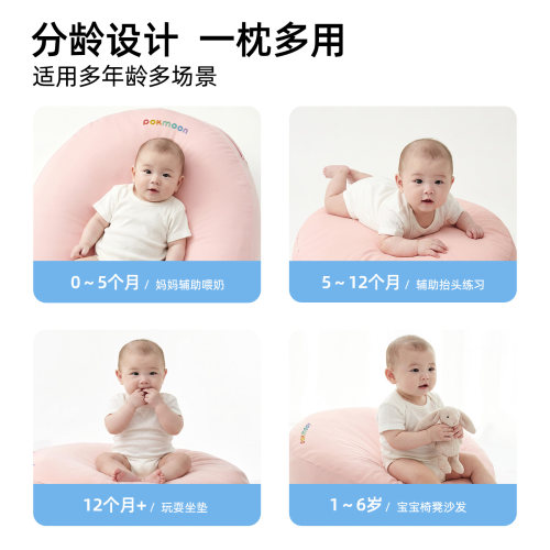 pokmoon斜坡枕婴儿防吐奶喂奶床中床二合一宝宝趴睡防胀气斜坡垫 - 图3