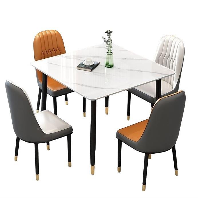 小板正方/圆岩形餐桌餐FBC形椅组合户型简约现代家用餐厅 - 图3