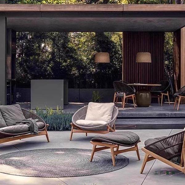 户外沙发茶几合庭院别墅露天台柚组166具防水防晒家懒人室外木藤,淘宝优惠券,粉丝福利购,淘宝优惠卷