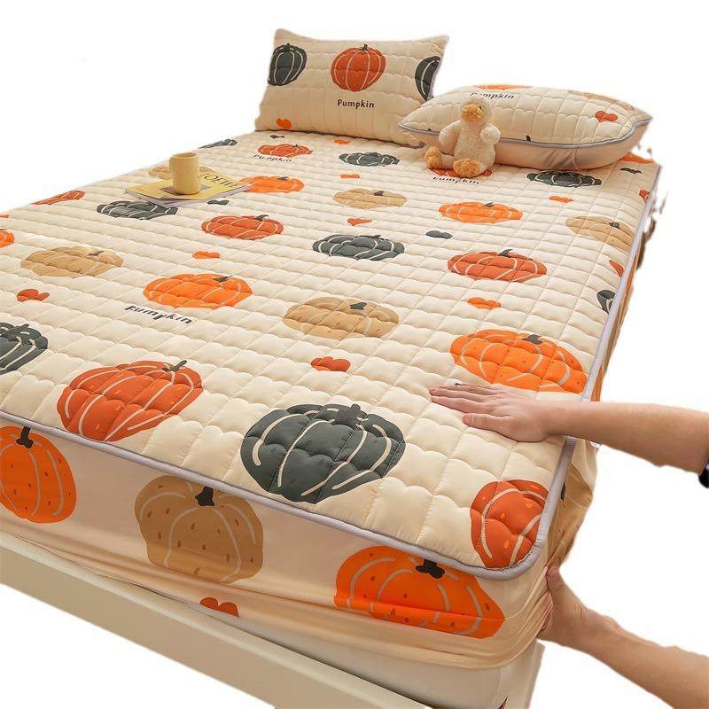 A类纯棉夹思棉床加笠三wen件套全棉印花保绗缝床罩厚席梦床垫护套,淘宝优惠券,粉丝福利购,淘宝优惠卷