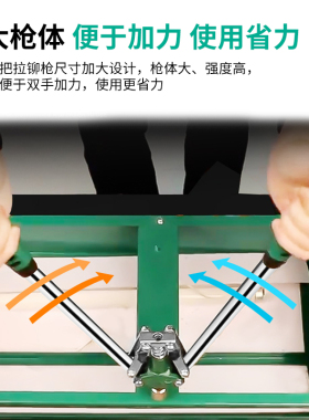 伊莱科拉铆枪铆钉枪家用省力手动双把手工业级小型抽芯拉钉打钉器