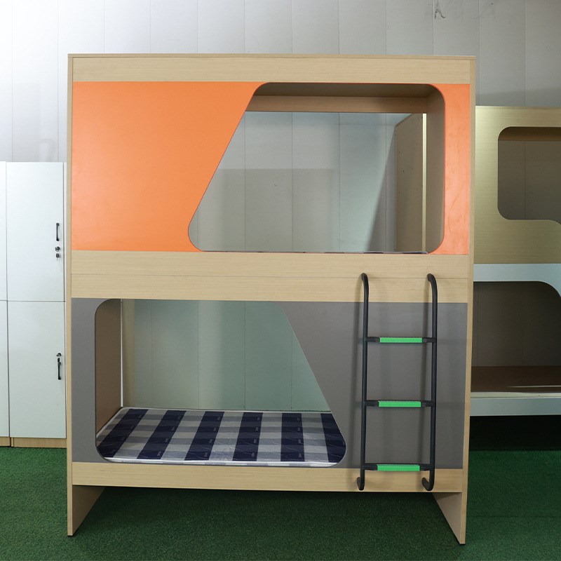 民宿酒店公寓床学校宿舍全包上下床厂太空舱床青年旅舍实木双层床 - 图3