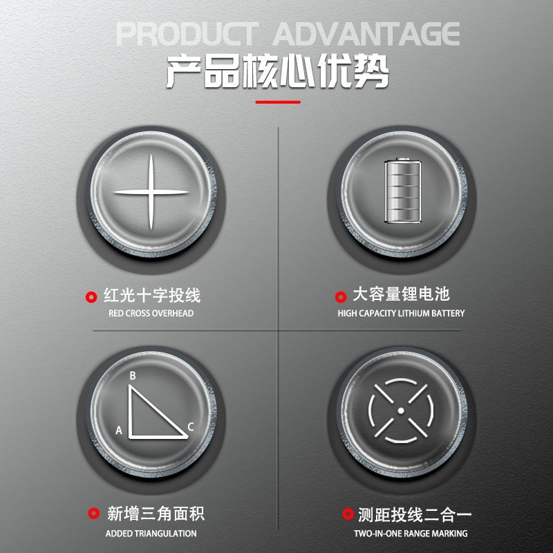 昊图激光测距仪投线角度水平仪绿光十字手持测距离仪高精度电子尺 - 图1