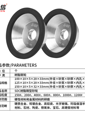 金信树脂碗型砂轮碗口万能磨刀机合金碗形金刚石磨钨钢刨刀雕刻刀