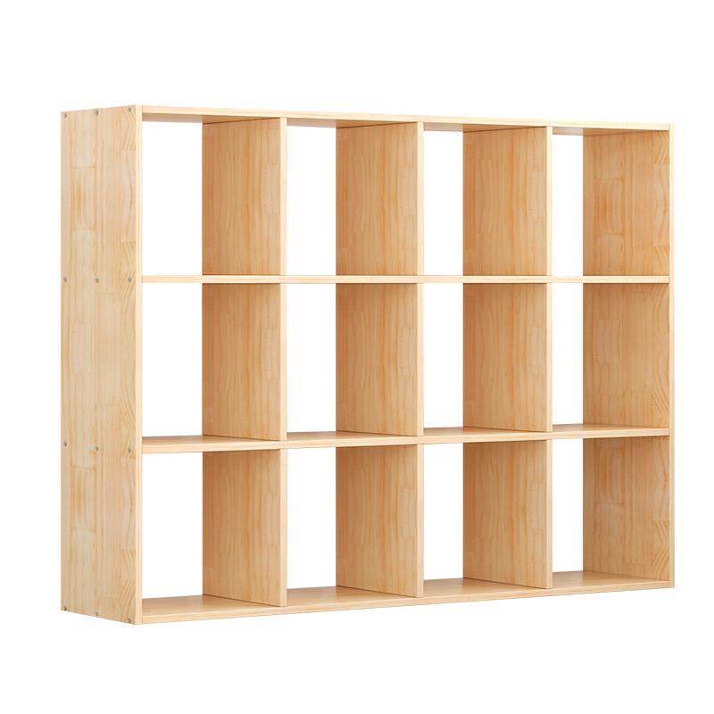 IL松木书柜创意格子实木桌面书架自由组合画报柜玩具柜落地储物柜 - 图3