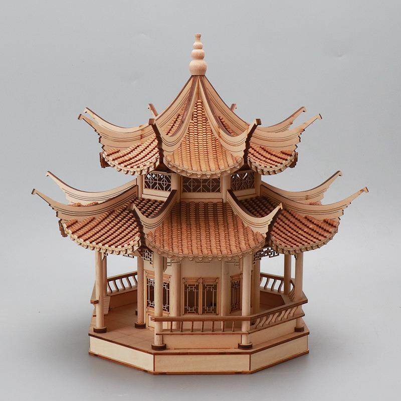 软现代新式创意古建筑八角凉亭中家居客厅玄关M6W84R5R装饰品电视,淘宝优惠券,粉丝福利购,淘宝优惠卷