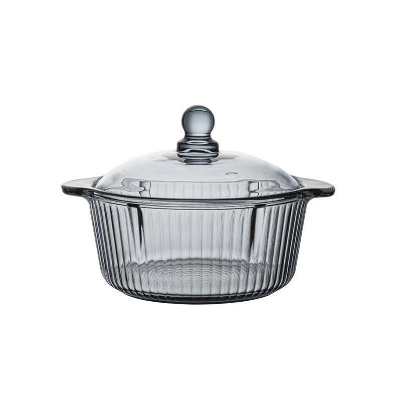 烟灰色玻璃煲带盖汤碗ins风家用耐热防烫沙拉碗玻璃碗双耳泡面碗*,淘宝优惠券,粉丝福利购,淘宝优惠卷