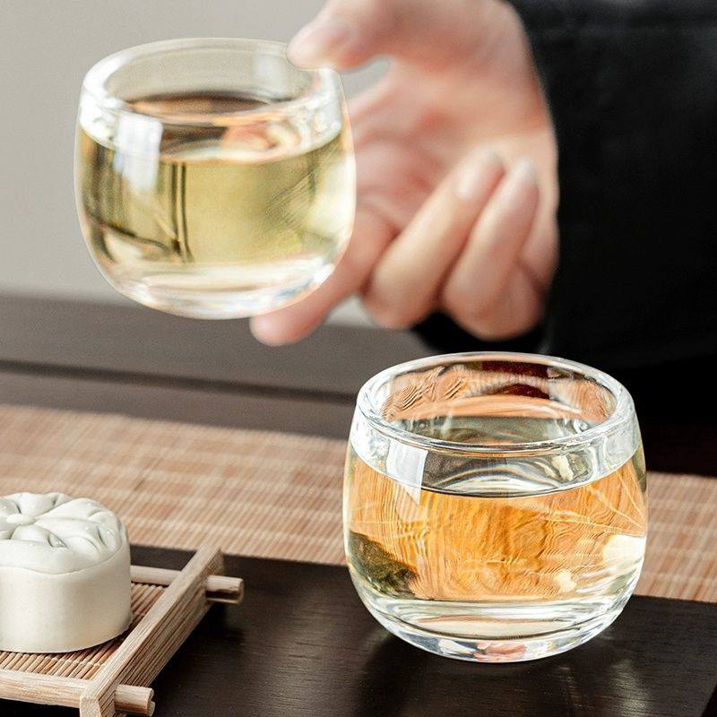 6只 高端家用客厅加厚玻璃茶杯净透玻璃高档茶具中式茶水杯主人杯,淘宝优惠券,粉丝福利购,淘宝优惠卷