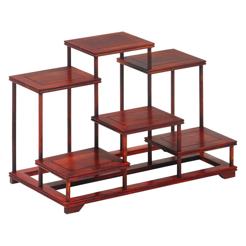 桌面紫砂多茶壶架子具UIN架小博古架宝阁置物架实木示质展架摆茶 - 图3