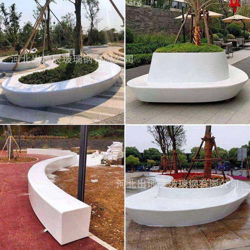 玻璃钢休闲椅商场座椅户外防腐木长条凳子公共区美陈异形拼接坐凳,淘宝优惠券,粉丝福利购,淘宝优惠卷