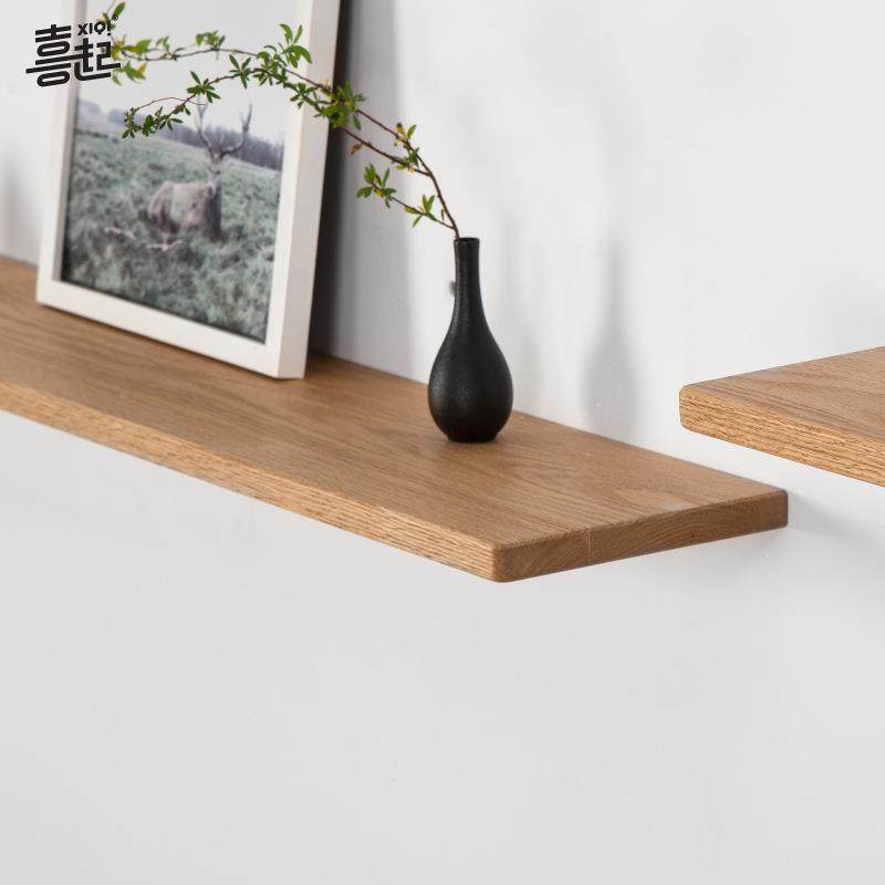 架ZQ胡桃木木实墙面一字板置物架上墙木质书一字型挂F76J66JJ墙原,淘宝优惠券,粉丝福利购,淘宝优惠卷