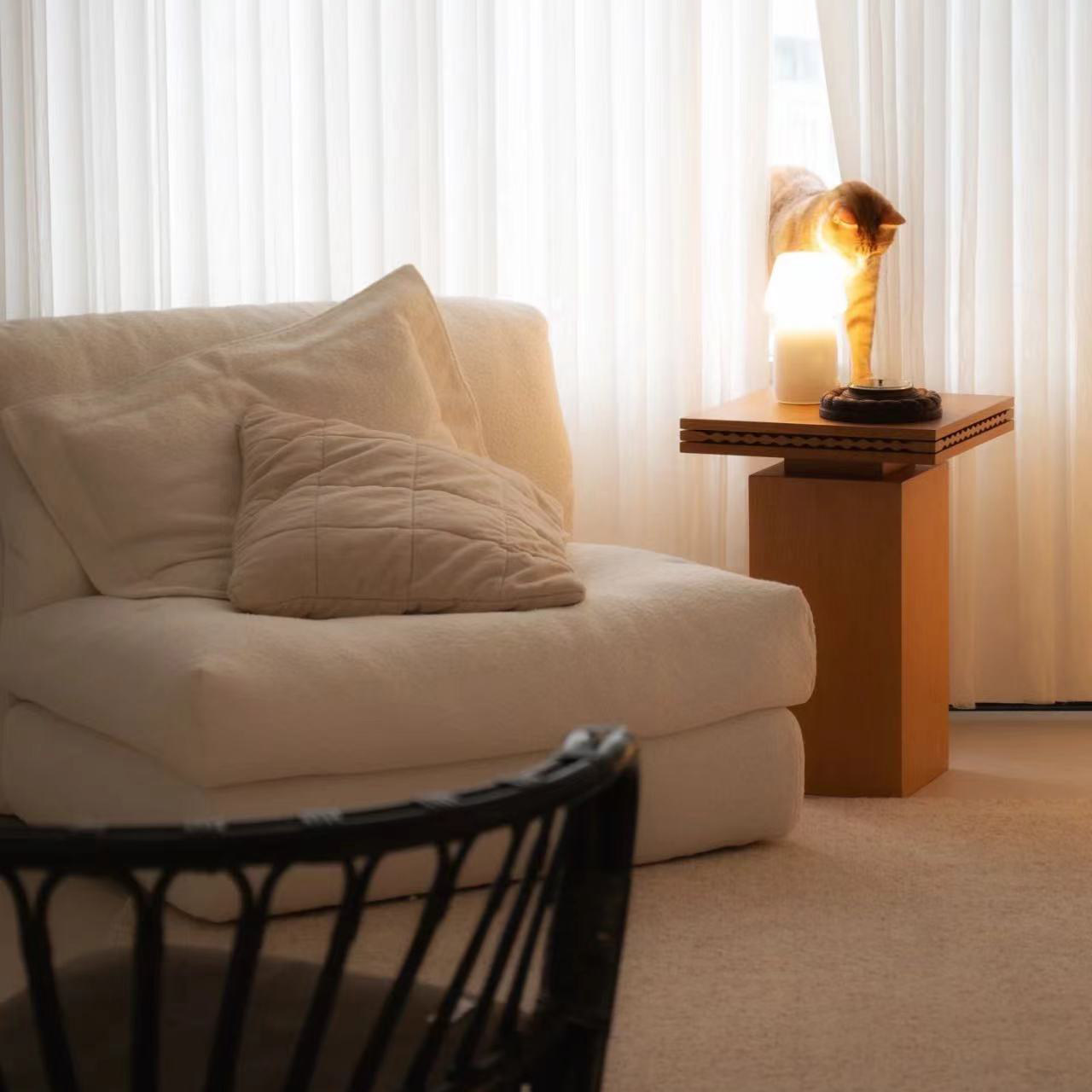 设计师款里里沙发猫抓布艺沙发客厅现代简约轻奢直排自由组合沙发,淘宝优惠券,粉丝福利购,淘宝优惠卷