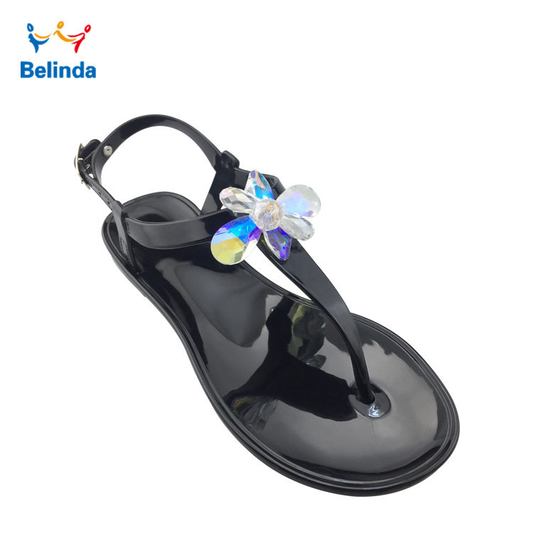 夏季时尚休闲户外pvc多色彩钻水钻果冻凉鞋沙滩鞋女士水晶平底鞋,淘宝优惠券,粉丝福利购,淘宝优惠卷