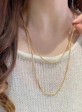 毛衣链轻奢高级感长款素链简约大气高档秋冬小众2025新款项链女款
