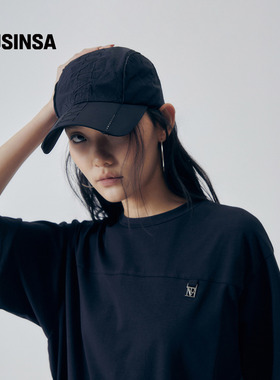 女士新款设计感飘带字母棒球帽