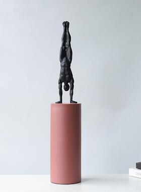 豹卡通树脂架人物摆直件样板房售楼部玄关56书美房层播间家居工艺