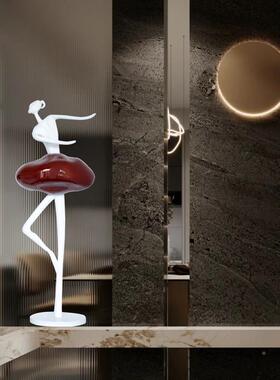 奢落玄关芭蕾舞人艺轻术壁龛大摆客厅入户轻件奢抽象地雕塑772425