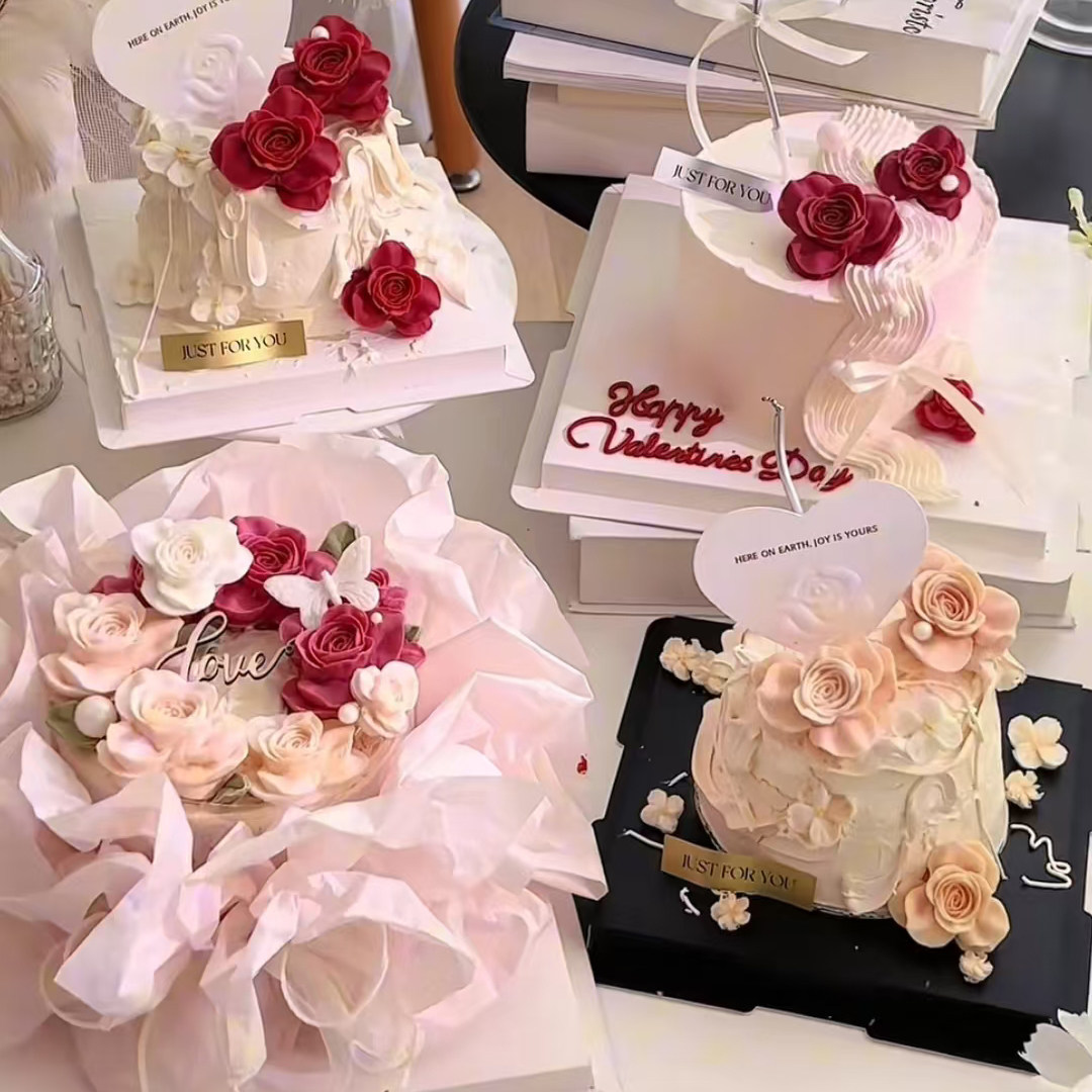 韩式裱花巧克力蛋糕装饰可食用花朵烘焙甜品妈妈女神生日表白摆件,淘宝优惠券,粉丝福利购,淘宝优惠卷