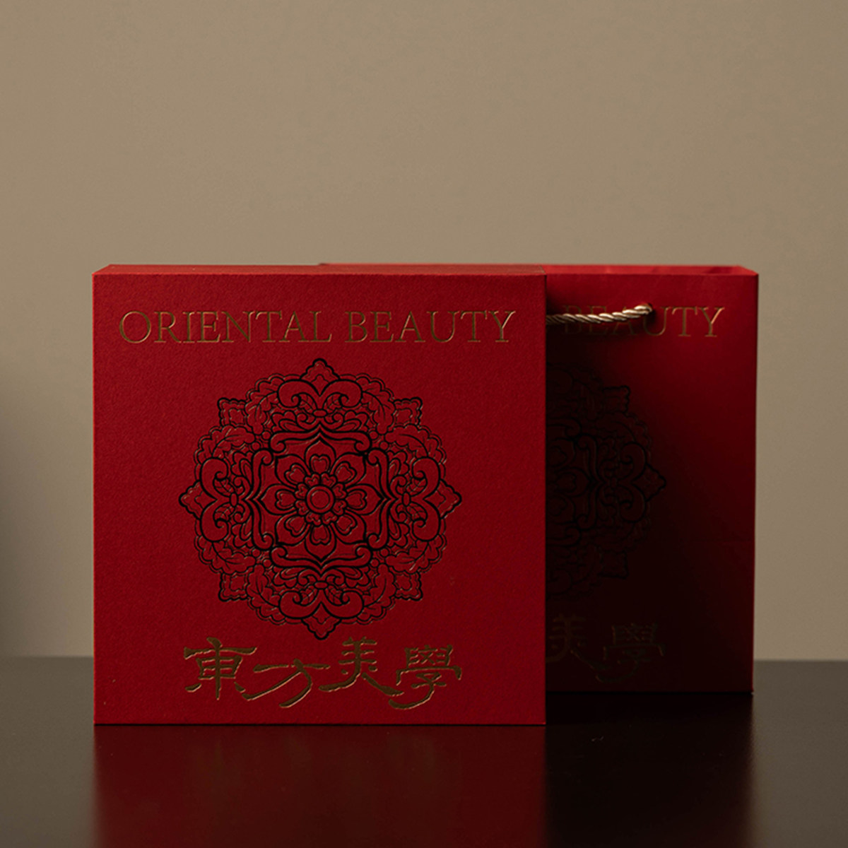 New Chinese style high-end red oriental aesthetic gift box gift-giving special packaging box cover bowl tea cup tea set gift box
