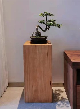 方形木墩矮凳原木酒店摆件茶几复古实木墩子树桩木桩凳个性侘寂风