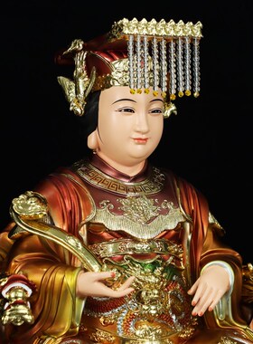 妈祖娘娘湄洲海神天上圣母佛像树脂家居人物祝福中式客厅桌面摆件