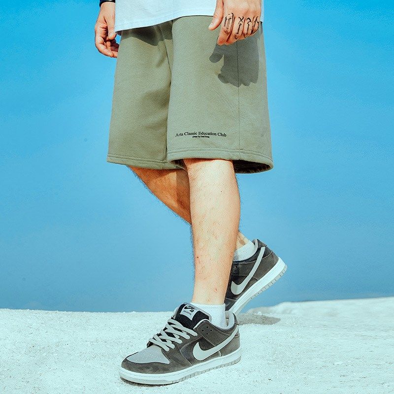 休闲短裤男士夏季潮牌宽松加肥加大码针织裤薄款运动直筒五分短裤,淘宝优惠券,粉丝福利购,淘宝优惠卷