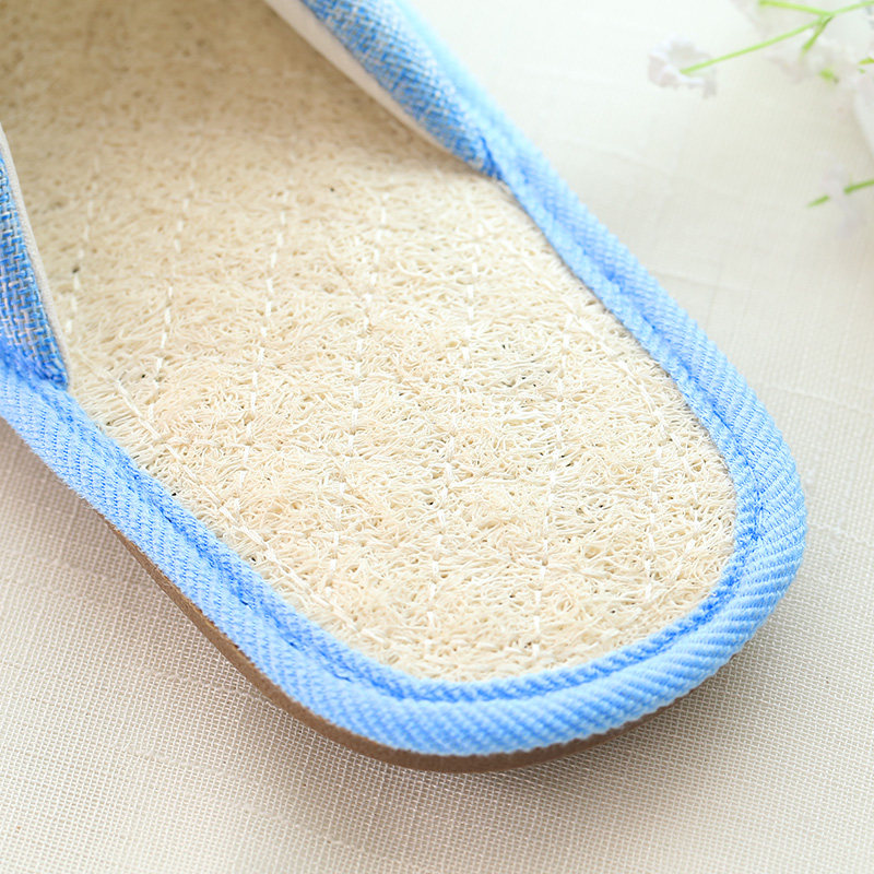 春夏季丝瓜络情侣家居室内木地板静音家用拖鞋男女士厚底防滑凉拖 - 图3