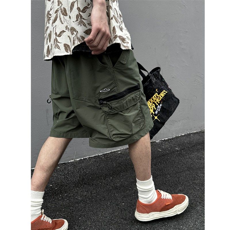 美式潮牌户外速干透气工装短裤男夏季新款多口袋防水直筒五分中裤,淘宝优惠券,粉丝福利购,淘宝优惠卷
