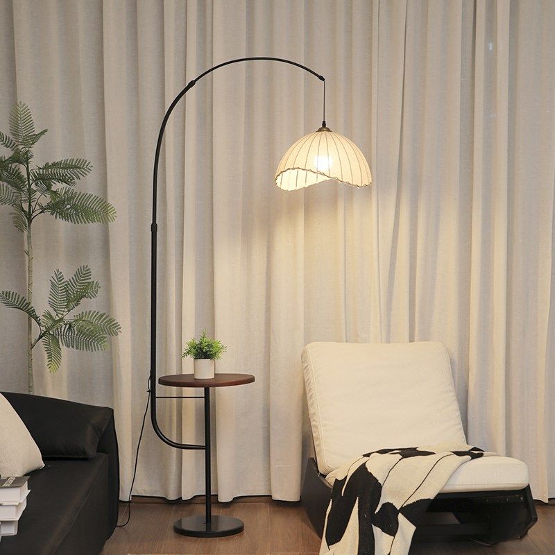 新款钓鱼灯落地灯客厅卧室沙发旁边带茶几法式中古侘寂风氛围台灯,淘宝优惠券,粉丝福利购,淘宝优惠卷