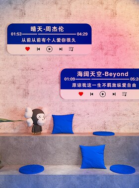 陈奕迅歌词贴纸奶茶店网红墙互动拍照区装饰打卡背景氛围布置摆件