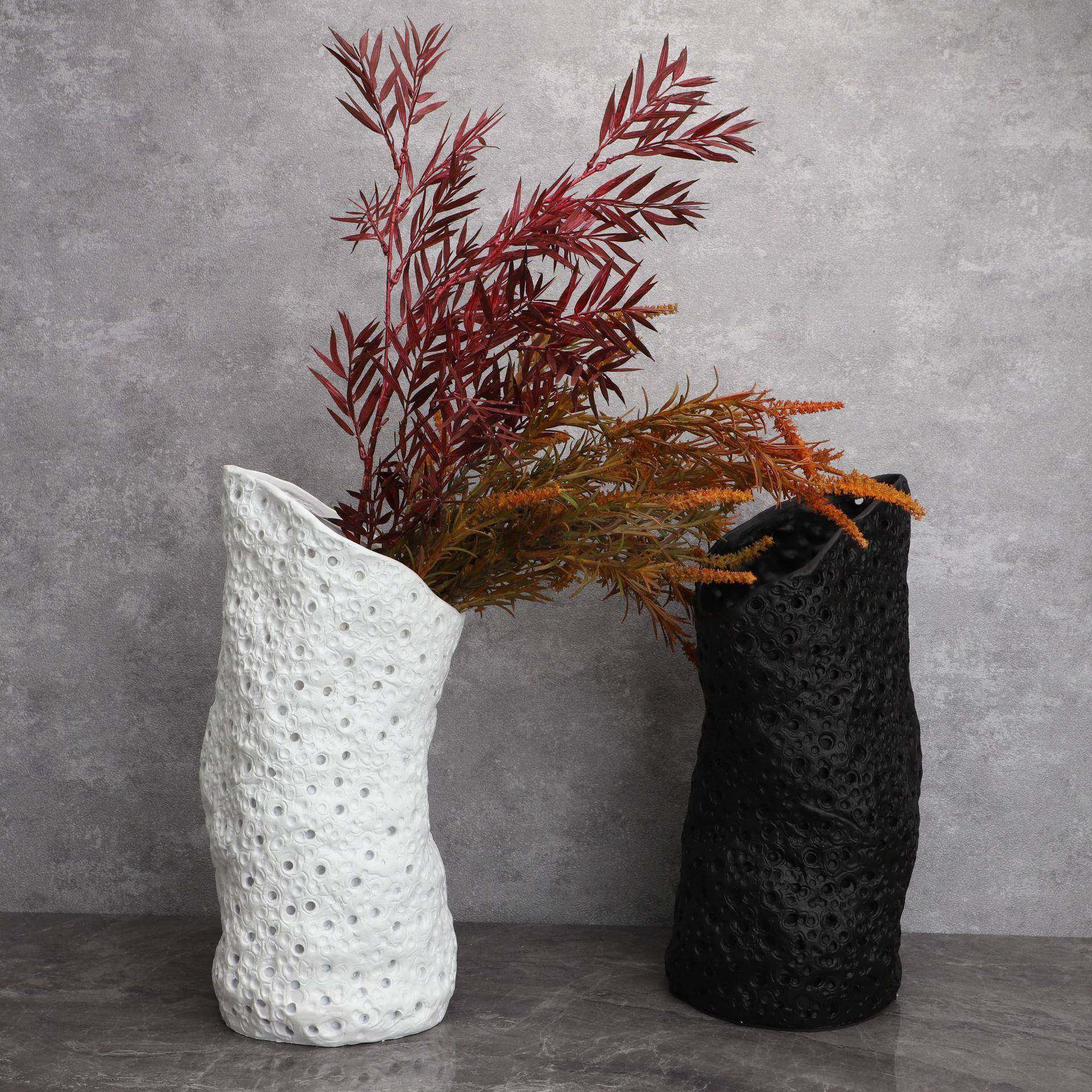 现代简约不规则树脂花瓶花插样板房茶几桌面客厅书桌软装饰品摆件,淘宝优惠券,粉丝福利购,淘宝优惠卷