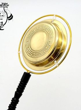 纯铜铛子长柄当子直柄档子配敲棒引磬木鱼铜磬