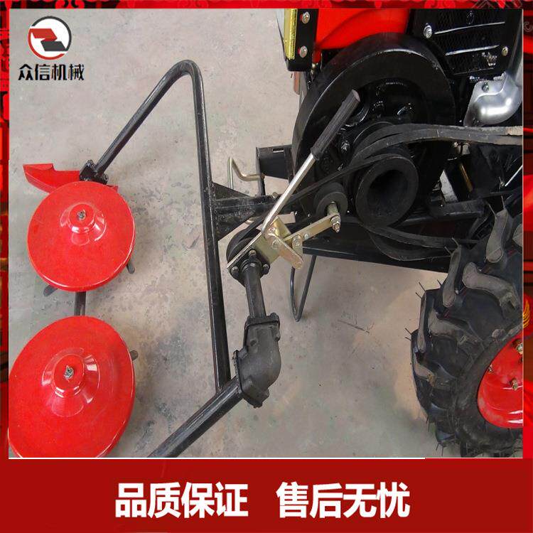Equipped with walking tractor, micro tillage set, round UFZ lawn mower, weeding wheel, front lawn mower machine