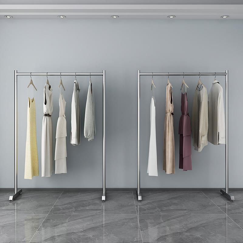 晾衣架落地卧室家用凉衣架挂衣服架子室内简易杆金属不锈钢衣帽架 - 图1