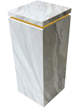 现代轻奢大理石底座摆台酒店别墅客厅落地装饰石墩子摆件高端定制