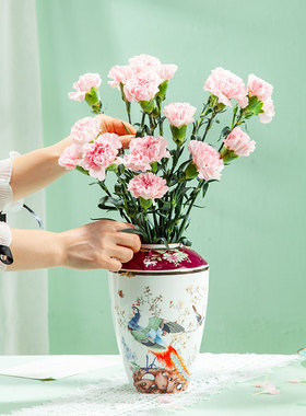 英格丽欧式轻奢客厅装饰餐桌电视柜玄关摆件花插花器台面干花花瓶