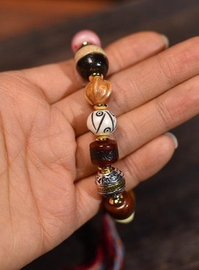 藏式复古手链民族风手工编织多宝手串男士女士情侣